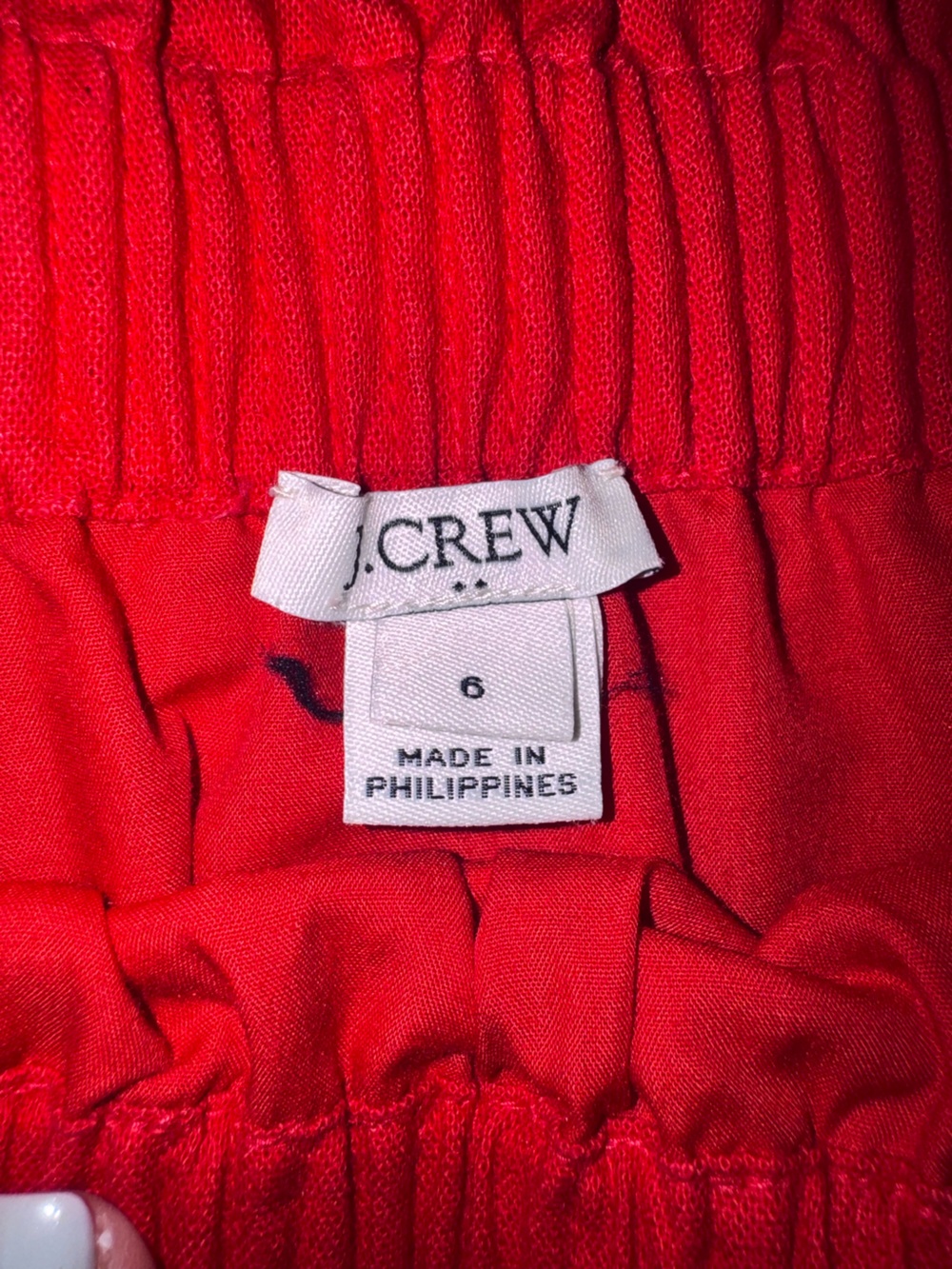J. Crew Bright Red Scallop Hem Mini Skirt - Picture 3 of 6